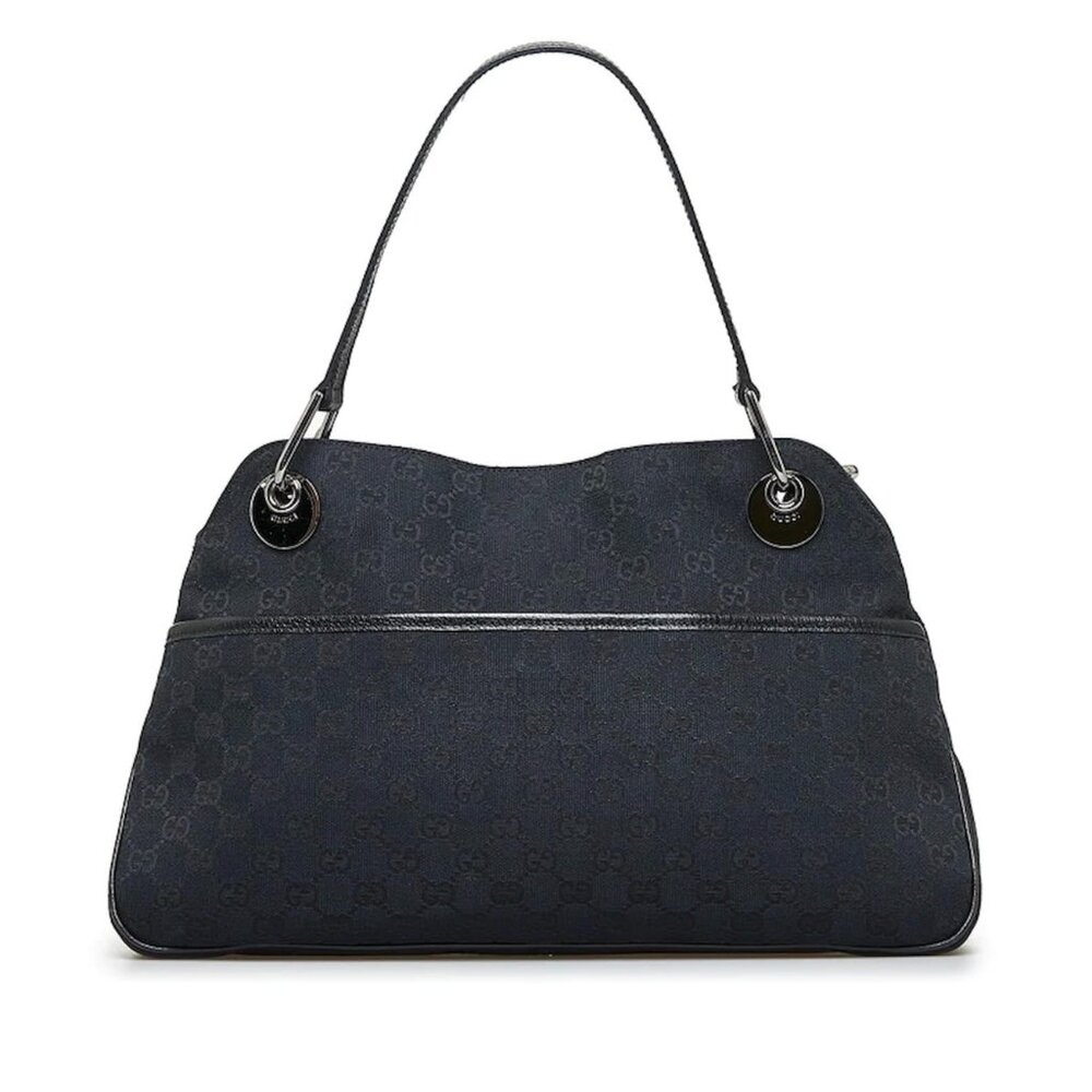 Gucci Eclipse GG Canvas/patent leather Medium Black Tote - Picture 10 of 17